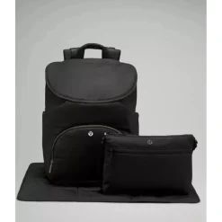 Lululemon - Mochila para novos pais 17L, Preto/Prata Drop