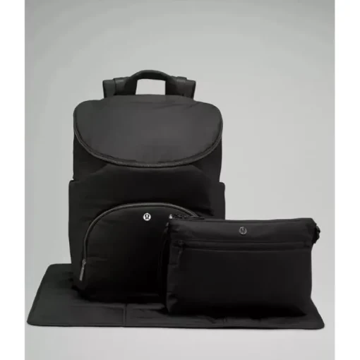 Lululemon - Mochila para novos pais 17L, Preto/Prata Drop
