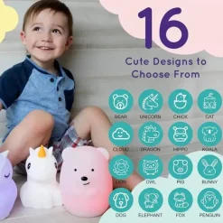 LumieWorld - Lumipets, luz noturna infantil, tocar música, nuvem Kawaii