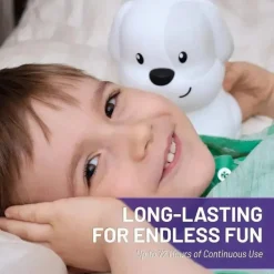 LumieWorld - Luz noturna recarregável Lumipets para crianças, luz de berçário de silicone, cachorrinho