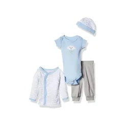 Luvable Friends - Conjunto de enxoval de bebê prematuro de algodão 4Pk