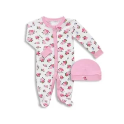 Luvable Friends Preemie Sleep N Play &amp; Boné, bebê menina floral