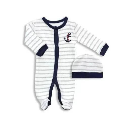 Luvable Friends Preemie Sleep N Play &amp; Boné, âncora de bebê menino