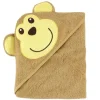 Luvable Friends Toalha com Capuz com Capuz Tecido Terry, Macaco