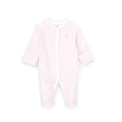 Macacão de Algodão Listrado Polo Ralph Lauren Baby - Meninas, Rosa Delicado/Branco