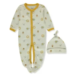 Macacão e boné Rene Rofe - Baby Neutro Safari com pés