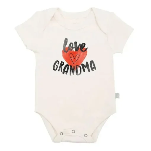 Macacão gráfico Finn + Emma Love Grandma, bege