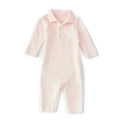 Macacão Polo Ralph Lauren Baby - Gril Algodão Polo, Rosa Delicado