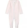 Macacão Polo Ralph Lauren Baby - Menina Manga Longa Algodão Orgânico Interlock Malha Macacão, Rosa Delicado