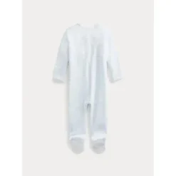 Macacão Polo Ralph Lauren Baby - Manga Longa Algodão Orgânico Interlock Malha, Quartzo Urze
