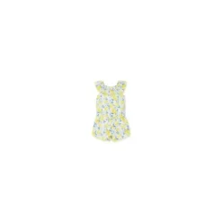 Macaquinho Little Me Lemon Woven - Amarelo