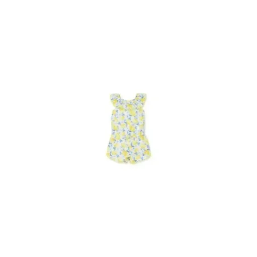 Macaquinho Little Me Lemon Woven - Amarelo