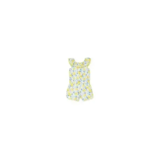 Macaquinho Little Me Lemon Woven - Amarelo