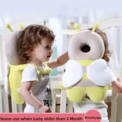 Macrobaby - Almofada de cabeça anti-queda para caminhada de segurança para bebês, bege