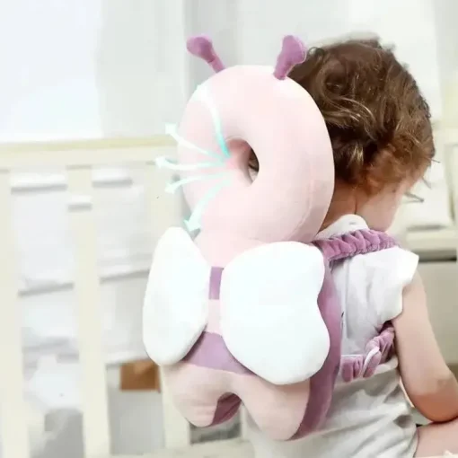 Macrobaby - Almofada de cabeça anti-queda para caminhada de segurança para bebês, bege