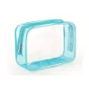 Macrobaby - Bolsa de armazenamento de lápis com zíper transparente, azul