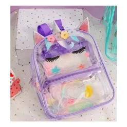 Macrobaby - Mochila unicórnio impermeável roxa de verão