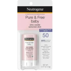 Macrobaby - Neutrogena Pure &amp; Free Baby Mineral Sunscreen Stick com amplo espectro FPS 50 e óxido de zinco