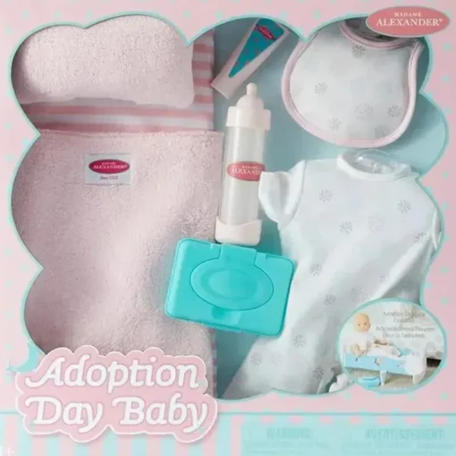 Madame Alexander - Acessórios para bonecas essenciais para bebês de 14 dias de adoção, boneca não incluída