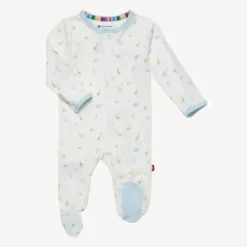 Magnificent Baby - Blue Little Bitty Pretty One Bamboo Footie