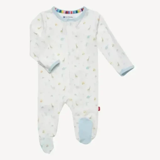 Magnificent Baby - Blue Little Bitty Pretty One Bamboo Footie