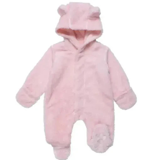 Magnificent Baby - Pink Blossom Minky Pram Sherpa Footie