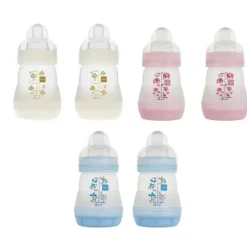 Mam - 2 unidades de frascos anti-cólicas 5 onças sortidas rosa/azul/branco