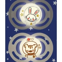 MAM - Chupeta de Silicone Noite Perfeita +16 meses, Coelho e Urso