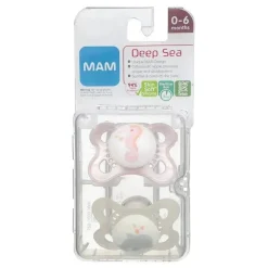Mam - Chupeta 2Pk Girl Deep Sea, 0/6M