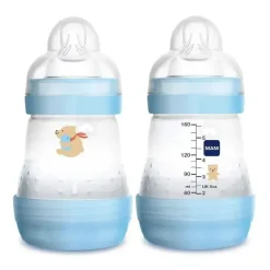 Mam - Garrafa anticólica Easy Start 5 onças (pacote duplo) menino