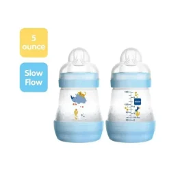 Mam - Garrafa anticólica Easy Start 5 onças (pacote duplo) menino