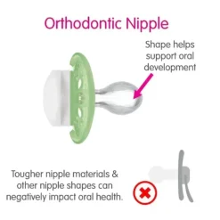 Mam 2 pacotes de chupeta ortodôntica camuflada de silicone para mais de 16 meses - as cores podem variar
