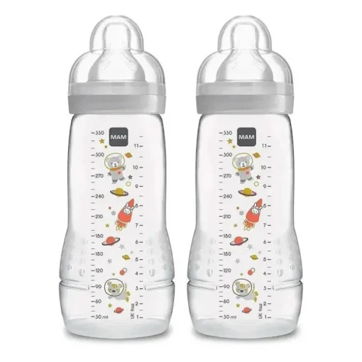 Mam - 2Pk Easy Active Bottle Frascos de fluxo rápido, 11 onças