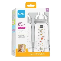 Mam - 2Pk Easy Active Bottle Frascos de fluxo rápido, 11 onças