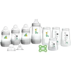 Mam - 15Pk Grow com conjunto de presente para bebê Garrafas anticólicas e bicos de silicone SkinSoft