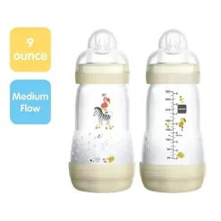 Mam - 2Pk Mamadeiras Anti Cólicas 9Oz, Brancas