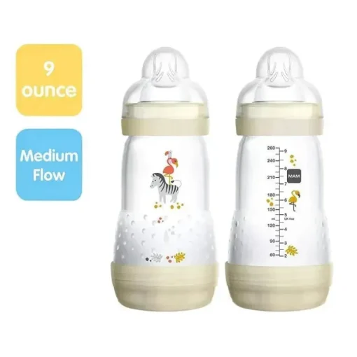 Mam - 2Pk Mamadeiras Anti Cólicas 9Oz, Brancas