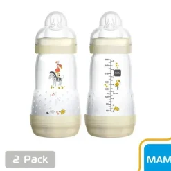 Mam - 2Pk Mamadeiras Anti Cólicas 9Oz, Brancas