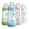 Mam - 2Pk mamadeiras anticólicas de 9 onças de fluxo médio (as cores podem variar)