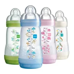 Mam - 2Pk mamadeiras anticólicas de 9 onças de fluxo médio (as cores podem variar)