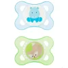 Mam Animals 0-6M chupetas, cores podem variar, pacote de 2
