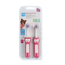 MAM Aprenda a Escovar o Conjunto de Escovas de Dentes 5+M - Rosa