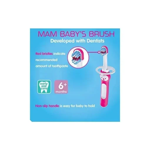 MAM Aprenda a Escovar o Conjunto de Escovas de Dentes 5+M - Rosa