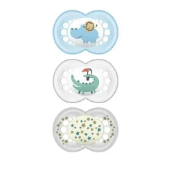 MaM Baby Day &amp; Night Ortho pacote de 3 chupetas 6+M