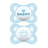 Mam Chupeta Amor e Carinho 2Ct - Papai 0 - 6 M Menino