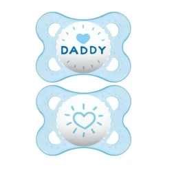 Mam Chupeta Amor e Carinho 2Ct - Papai 0 - 6 M Menino