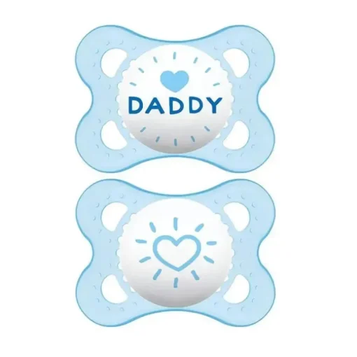 Mam Chupeta Amor e Carinho 2Ct - Papai 0 - 6 M Menino