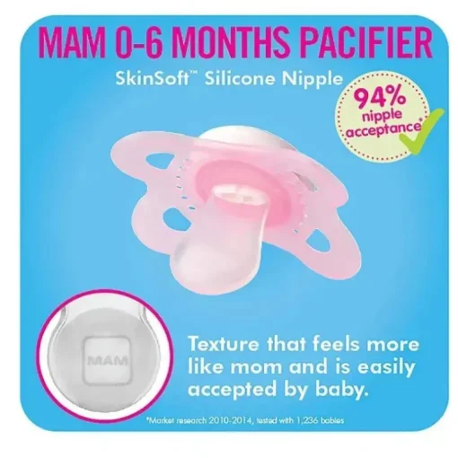 Mam Chupeta Amor e Carinho 2Ct - Papai 0 - 6 M Menino