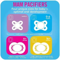 MAM Mini Air Mam chupeta e estojo de esterilização para pele sensível, 2 unidades