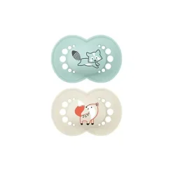 MaM Original Matte Chupeta 2 Pacote Cinza e Bege 6+M